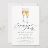 Moderne champagne | Schattigee Casual Engagement P Kaart (Voorkant)