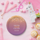 Moderne champagne sparkle bubble custom paper bord (Feest)