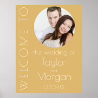 Moderne Champagne Tinten Foto Bruiloft Welkom