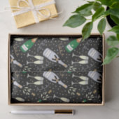Moderne champagne viering nieuwjaar tissuepapier (Geschenk)