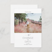 Moderne Changer la carte de typographie photo feui (Devant / Derrière)