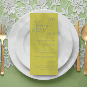 Moderne Chartreuse Formele Huwelijksbrief in Scrip Menu