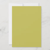 Moderne Chartreuse Script Formele Bruiloft Kaart (Achterkant)