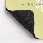 Moderne Chartreuse Witte Script Monogram Muismat (Hoek)