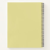 Moderne Chartreuse Witte Script Monogram Notitieboek (Achterkant)