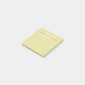 Moderne Chartreuse Witte Script Monogram Post-it® Notes (Schuin)