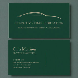 Moderne Chauffeur voor Executives Visitekaartje