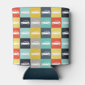 Moderne  checkboard Mini Cooper Blikjeskoeler (Achterkant)