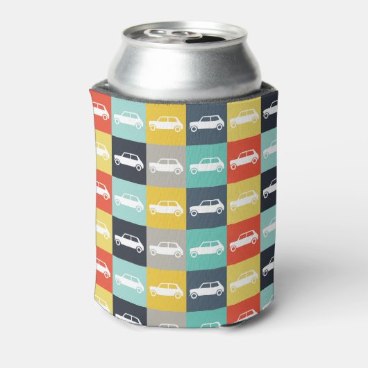 Moderne checkboard Mini Cooper Blikjeskoeler (Blikje Achterkant)