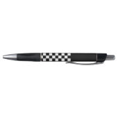 Moderne Checker Checkerboard Voeg naam toe Zwart W Pen (Bodem)