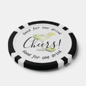 Moderne Cheers Margarita Drink bruiloft Poker Chips (Enkel)