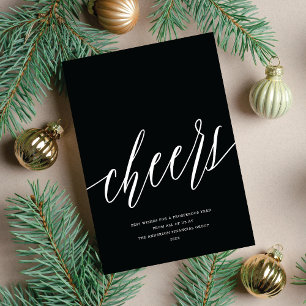 Moderne Cheers Non-Photo Business Holiday Kaart