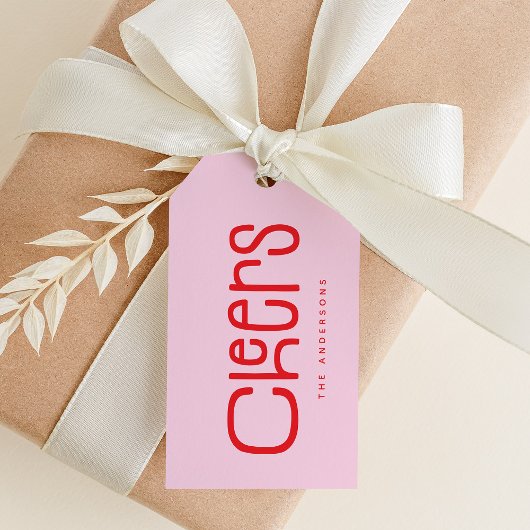 Moderne Cheers Persoonlijk  Cadeaulabel