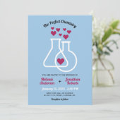 Moderne Chemie Hart Bruiloft Kaart (Staand voorkant)