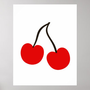 Moderne Cherries, gedrukt of poster voor uw keuken