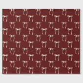 Moderne Cherry Red Bow Valentijnsdag Cadeaupapier (Vlak)