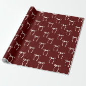 Moderne Cherry Red Bow Valentijnsdag Cadeaupapier (Uitgerold)