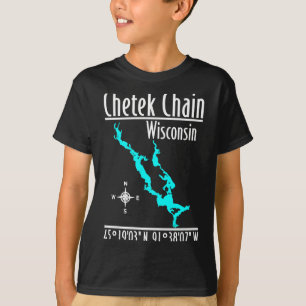 Moderne Chetek keten van meren - Wisconsin T-shirt