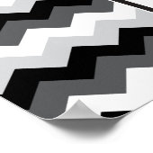 Moderne Chevon Wedding 15 Tafelzitje Poster (Hoek)