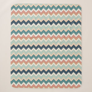 Moderne Chevron Design Custom Zachte Sherpa Deken