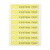 Moderne Chevron Geel & Wit Wrap Rond Labels Omwikkelbaar Adreslabel (Vel)