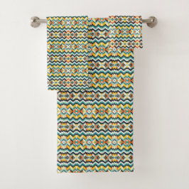moderne chevron geometrisch patroon bad handdoek