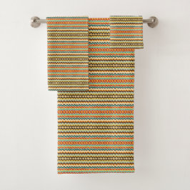 moderne chevron geometrisch patroon bad handdoek