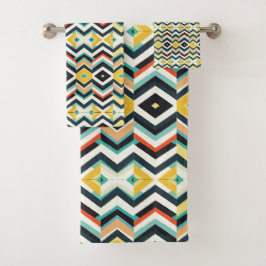moderne chevron geometrisch patroon bad handdoek
