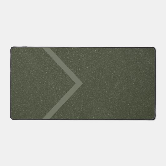 Moderne Chevron Moss Green Desk Mat – (Voorkant)
