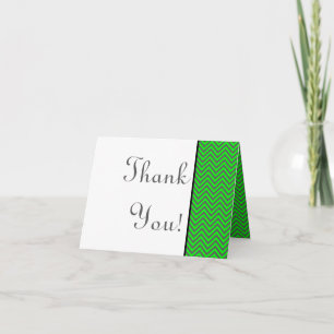 Moderne Chevron Neon Groen/Grijs Dank u Kaart
