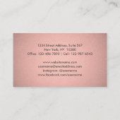 Moderne Chevron Pattern Elegant Roos Gold Faux Fol Visitekaartje (Achterkant)