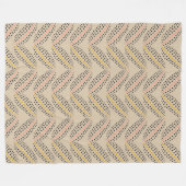 Moderne Chevron veelkleurige Stippen neutraal aard Fleece Deken (Voorkant (Horizontaal))