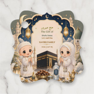 Moderne Chibi Hajj Mabroor Persoonlijk Bedankjes Labels