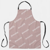 Moderne Chic Aangepaste Stof Roze Schort (Voorkant)