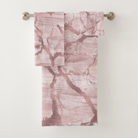 Moderne Chic Abstrait en marbre de verre Rose rose (En situation)