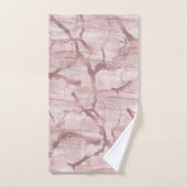 Moderne Chic Abstrait Glamour Marbre Rose Poudré (Serviette à main)