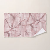 Moderne Chic Abstrait Glamour Marbre Rose Poudré (Serviette à main)