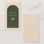 Moderne Chic Arc Beauté Cheveux Carte de visite St (Devant / Derrière)