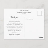 Moderne Chic Arcing Babyshower Bedank Foto Briefkaart (Achterkant)