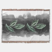 Moderne Chic Basil verlaat Botanical Deken (Voorkant)