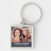Moderne Chic Best Friends Forever BFF Besties Foto Sleutelhanger (Voorkant)