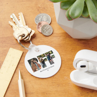 Moderne Chic BFF-foto Collage Beste Vriendinnen Sleutelhanger