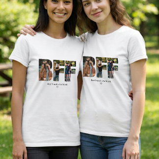Moderne Chic BFF-foto-collage Beste Vriendinnen T-shirt