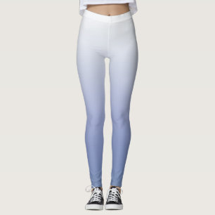 Moderne Chic Blauw & Wit Ombre Leggings