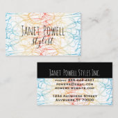 moderne chic bleu aqua personnalisé carte de visit (Devant / Derrière)