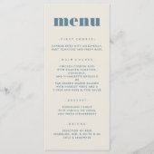 Moderne Chic Bold Typografie Eenvoudige bruiloft Menu (Voorkant)