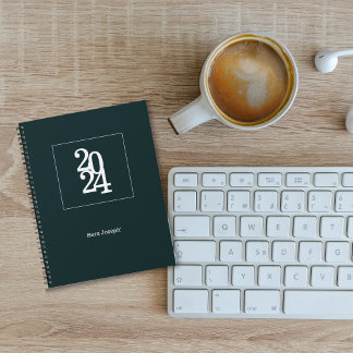 Moderne Chic Bosgroene Maandelijkse wekelijkse Planner