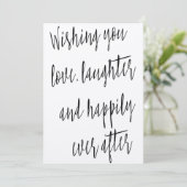 Moderne chic calligrafie "Wens je liefde" Kaart (Staand voorkant)