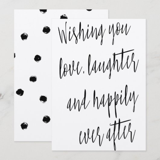 Moderne chic calligrafie "Wensend jullie liefde" Kaart (Voorkant / Achterkant)