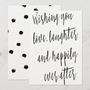 Moderne chic calligrafie "Wensend jullie liefde" Kaart